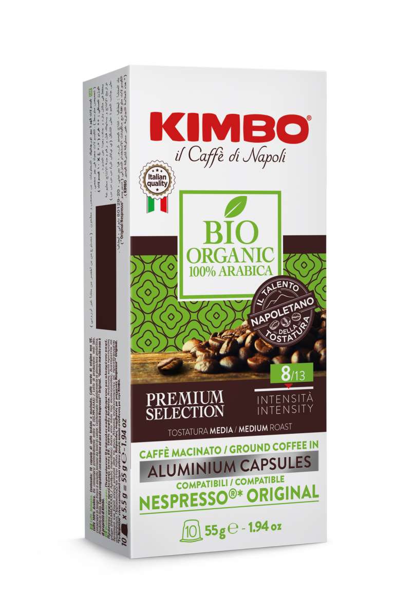 Kimbo Bio Organic - 10 Capsule Alu compatibili Nespresso