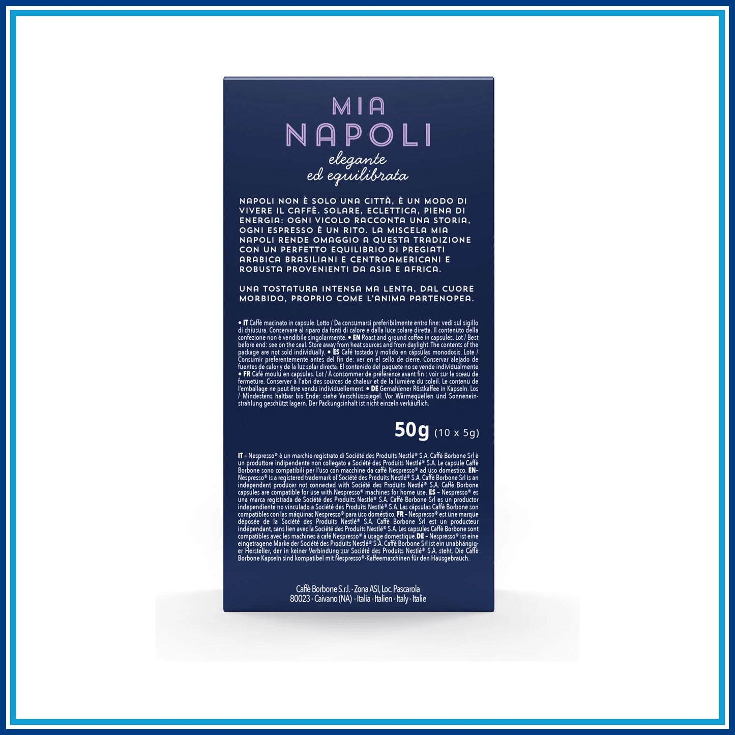 Borbone Napoli - Compatibile Nespresso - 10 caffè - retro