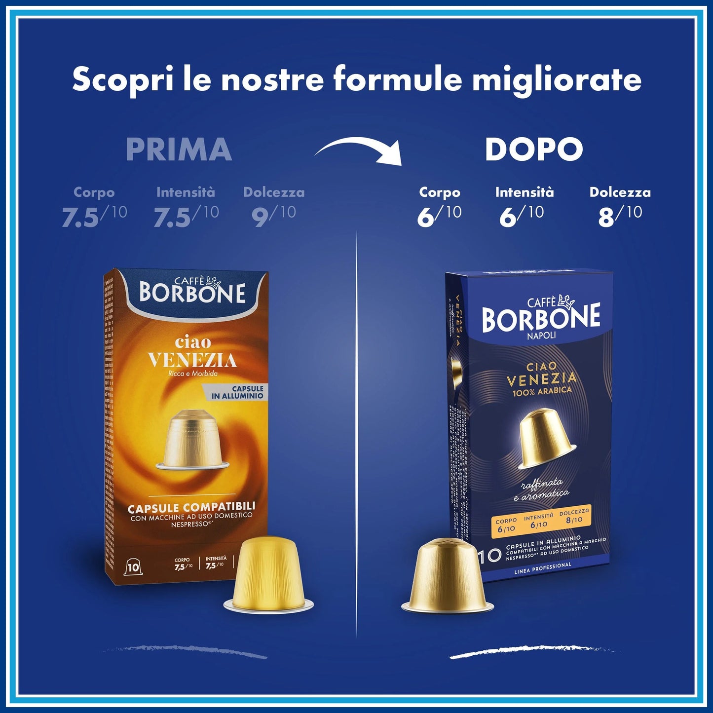 Borbone Venezia - Compatibile Nespresso - 10 caffè - confezione