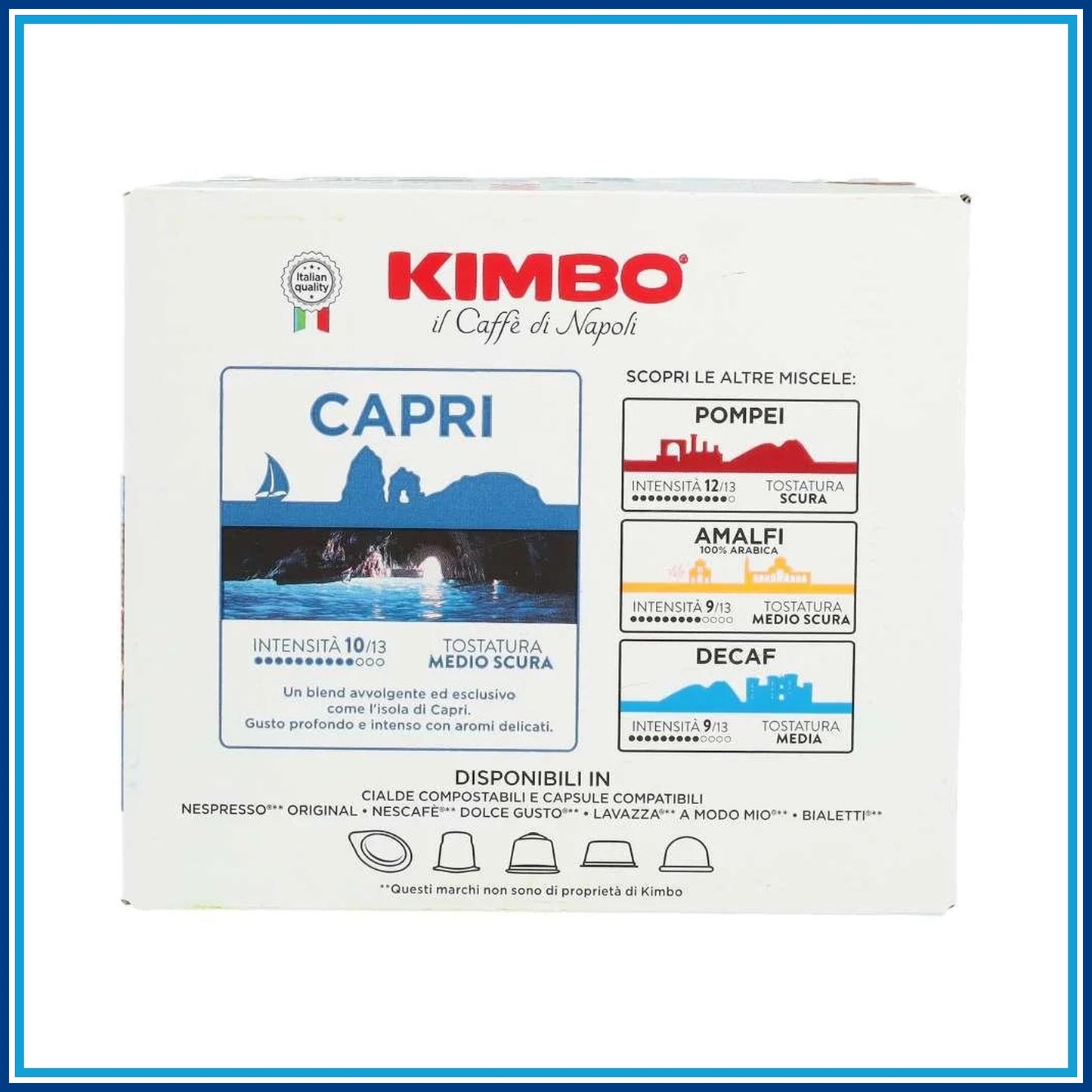 Kimbo Capri - Cialde - 150 caffè - retro