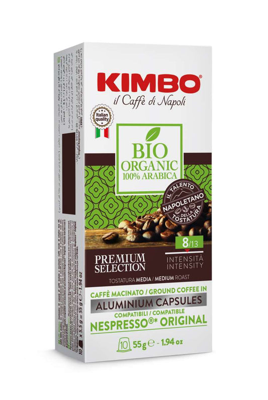 Kimbo Bio Organic - 10 Capsule Alu compatibili Nespresso