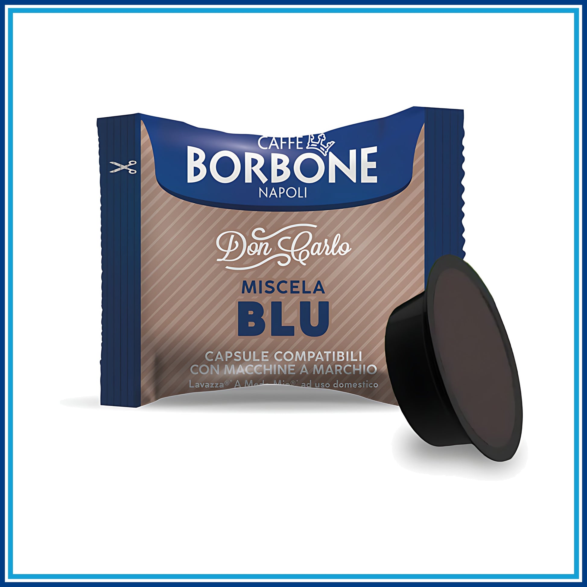 Borbone Blu - Compatibile A Modo Mio - 100 caffè - retro