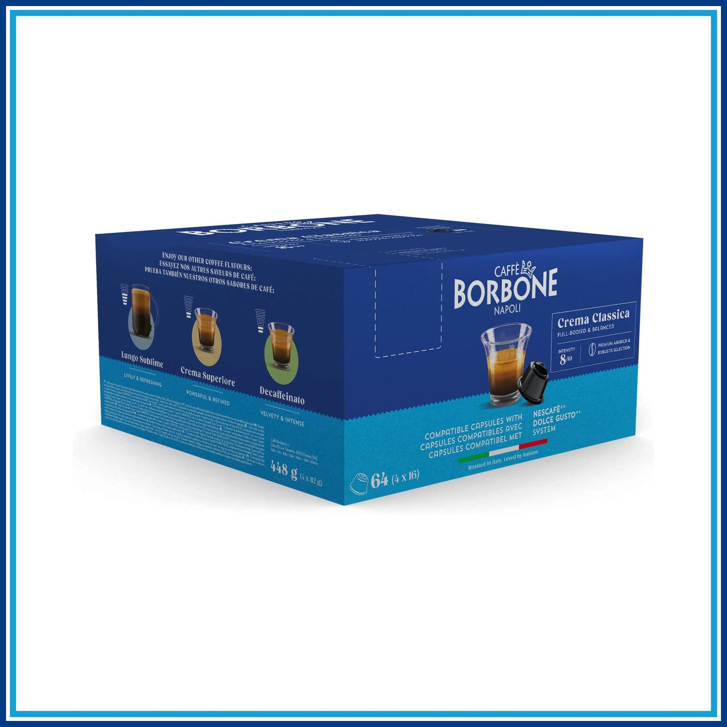 Borbone Crema Classica - Compatibile Dolce Gusto - 64 caffè - confezione