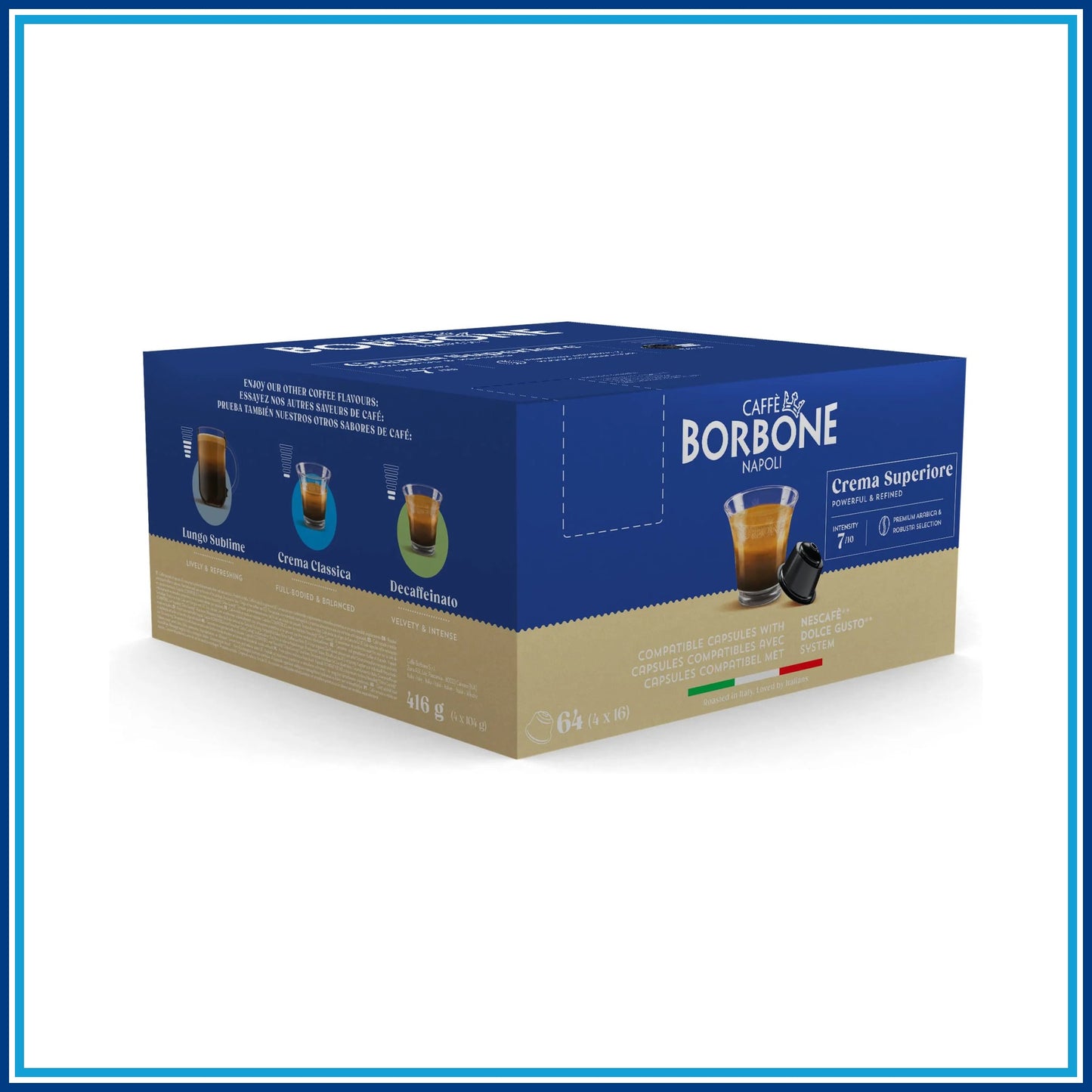 Borbone Crema Superiore - Compatibile Dolce Gusto - 64 caffè - confezione