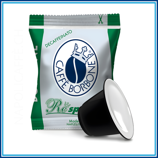 Borbone Decaffeinato – Nespresso-kompatibel – 100 Kaffeekapseln – Packung, Vorderansicht