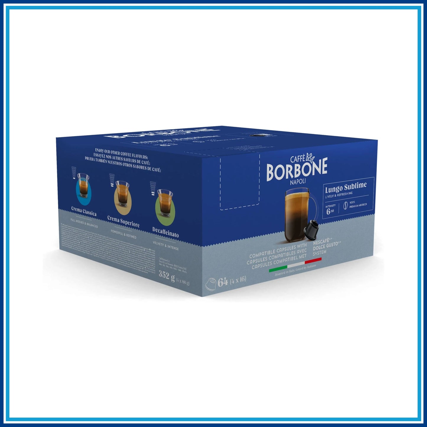 Borbone Lungo Sublime - Compatibile Dolce Gusto - 64 caffè - confezione