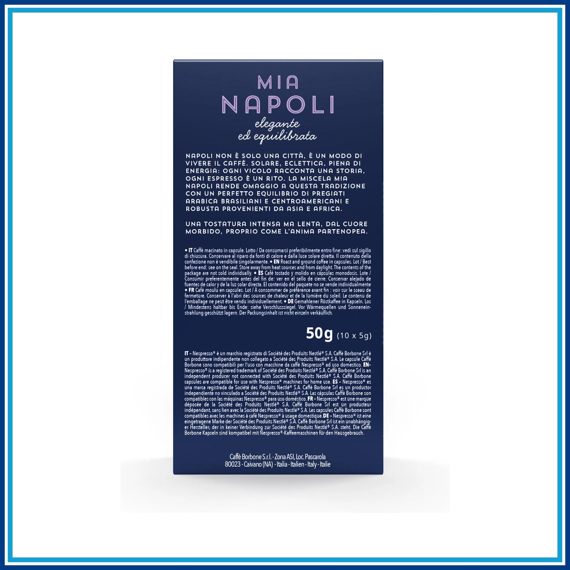 Borbone Napoli - Compatibile Nespresso - 10 caffè - retro