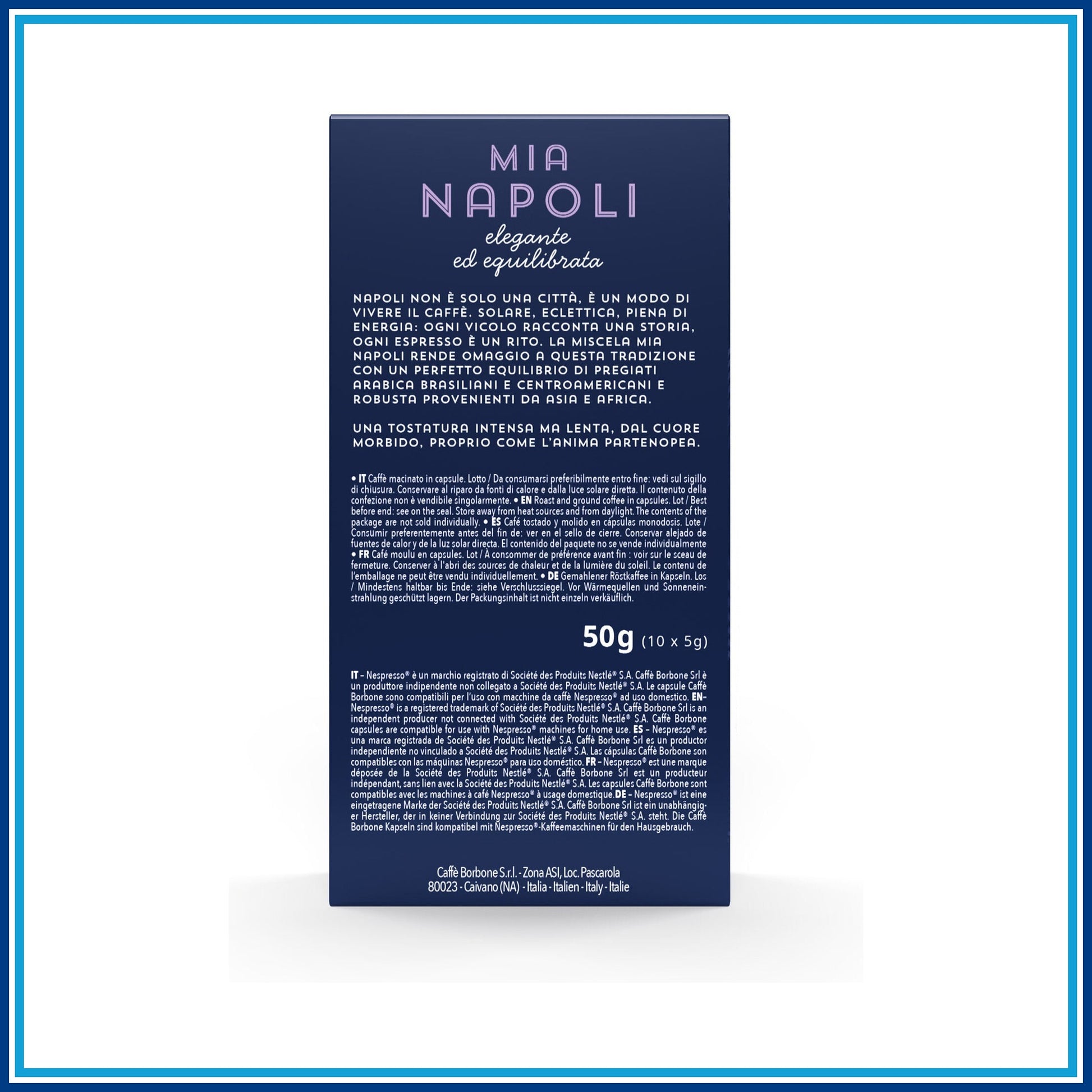 Borbone Napoli - Compatibile Nespresso - 100 caffè - retro