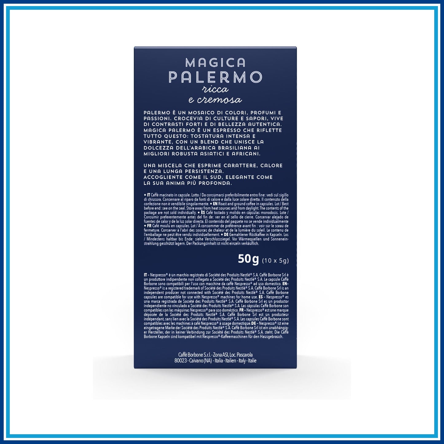 Borbone Palermo - Compatibile Nespresso - 100 caffè - retro
