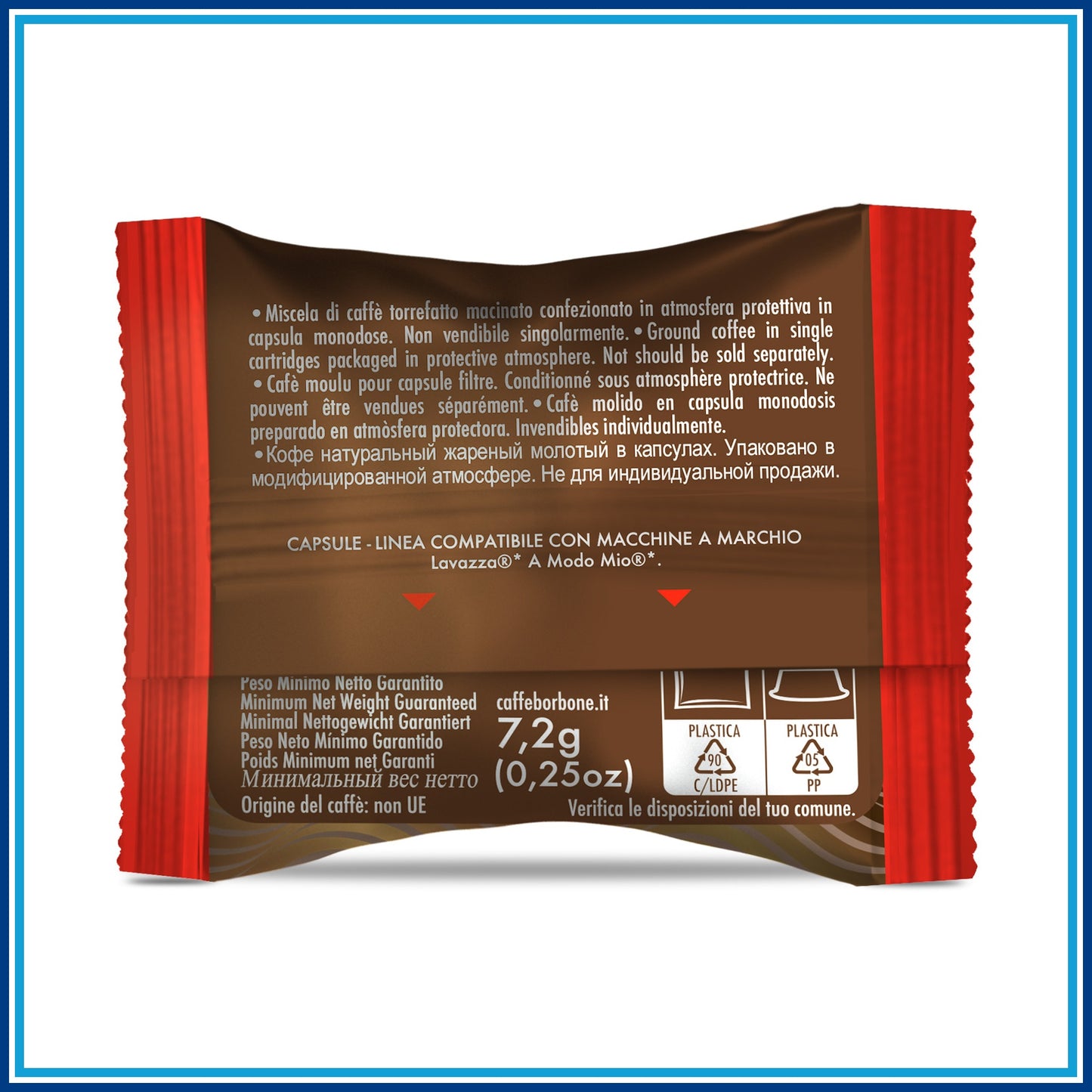 Borbone Rossa - Compatibile A Modo Mio - 100 caffè - retro