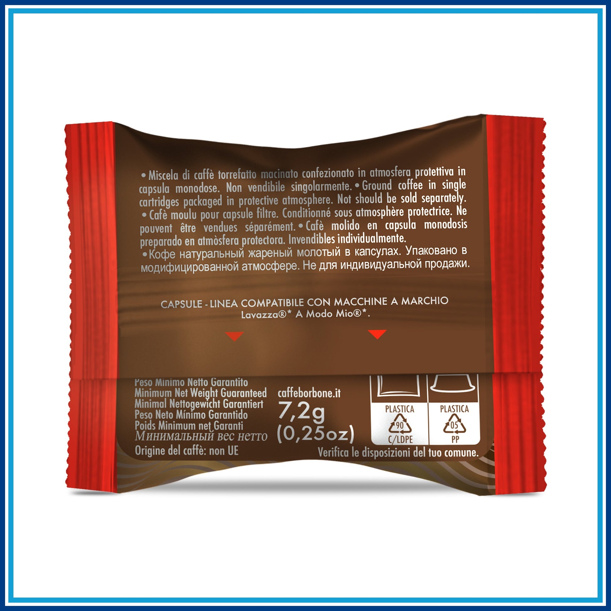 Borbone Rossa - Compatibile A Modo Mio - 100 caffè - retro