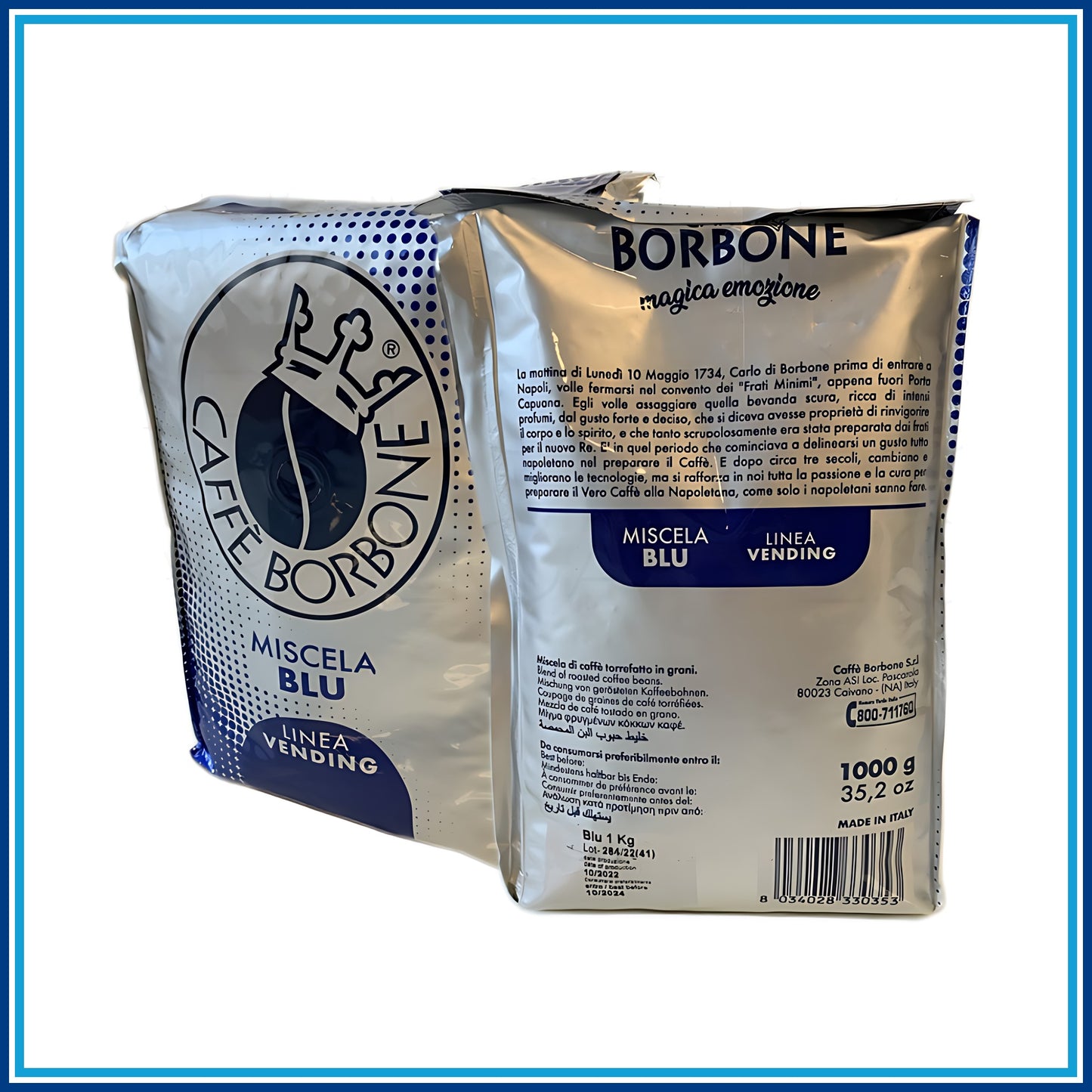 Borbone Vending Blu - Grani - 1 Kg - retro
