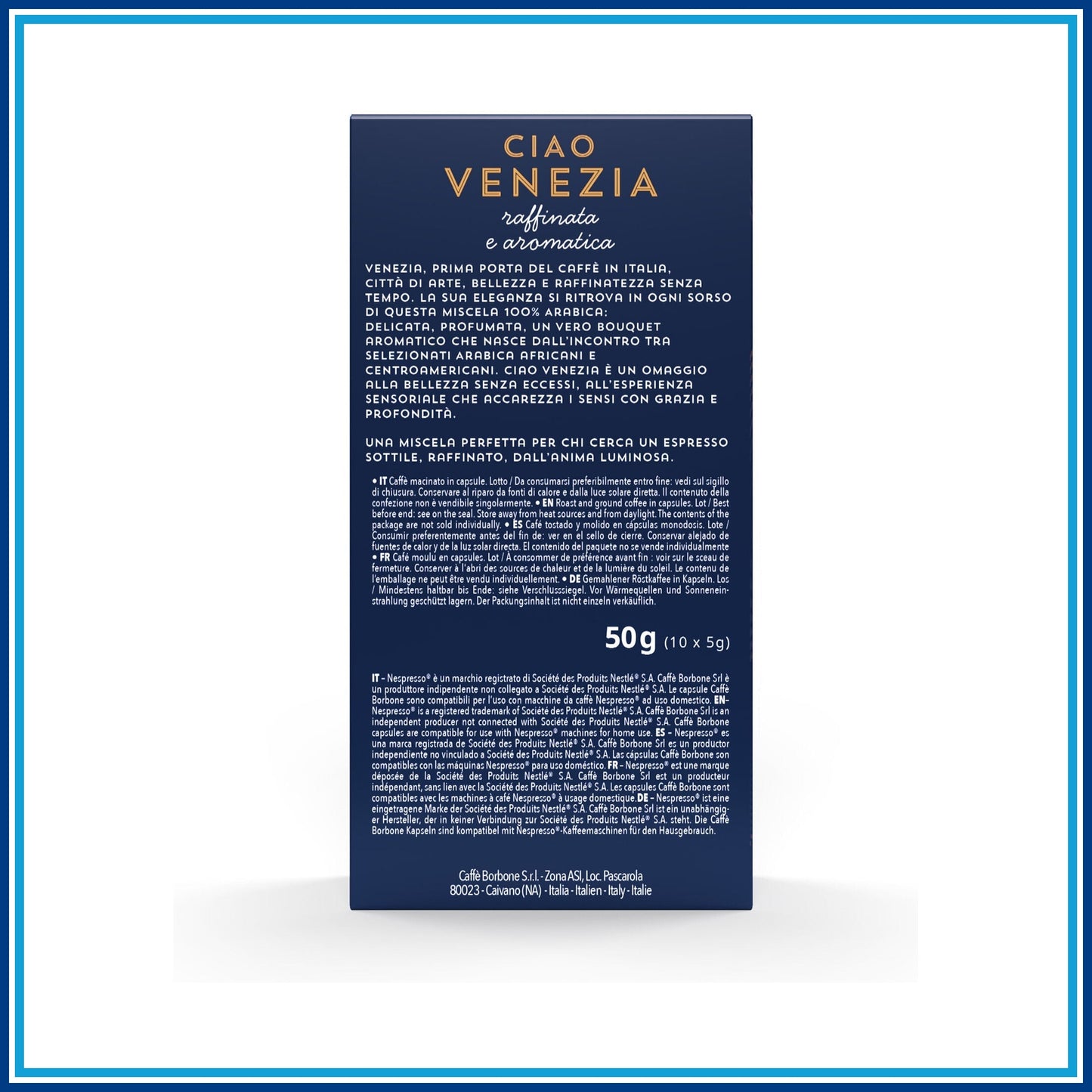 Borbone Venezia - Compatibile Nespresso - 100 caffè - retro
