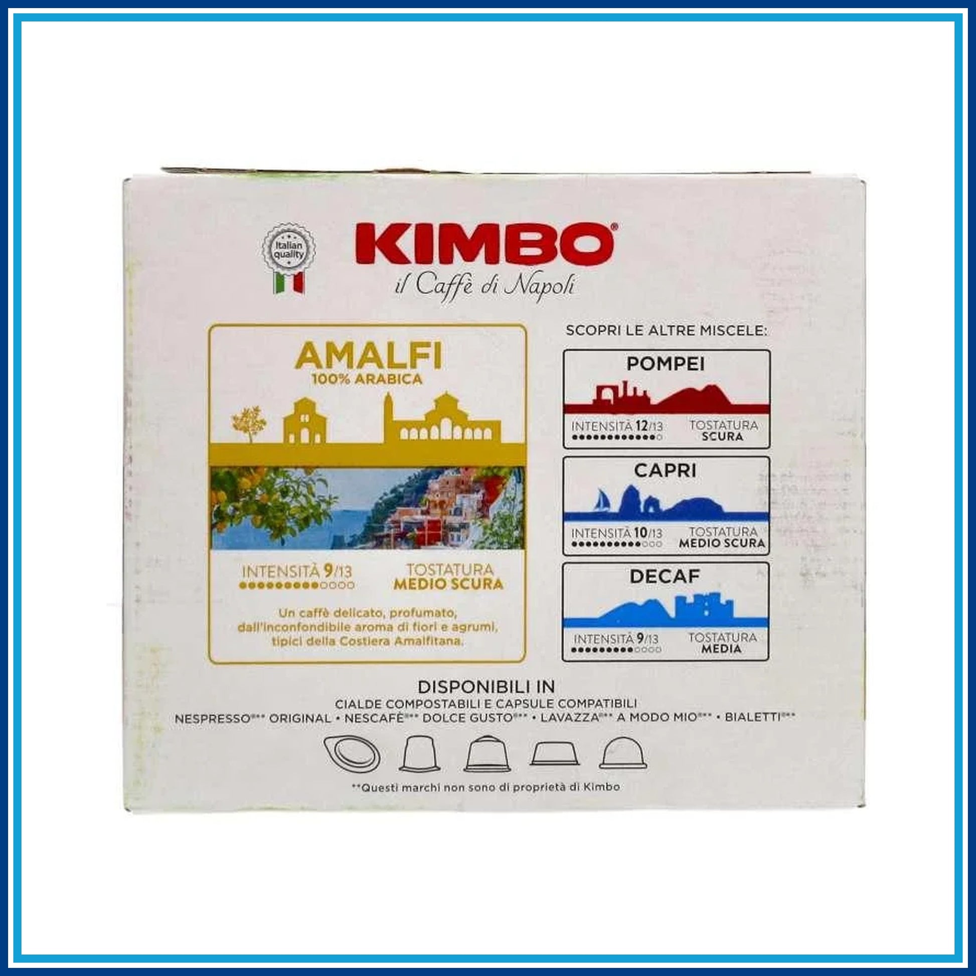 Kimbo Amalfi - Cialde - 150 caffè - retro