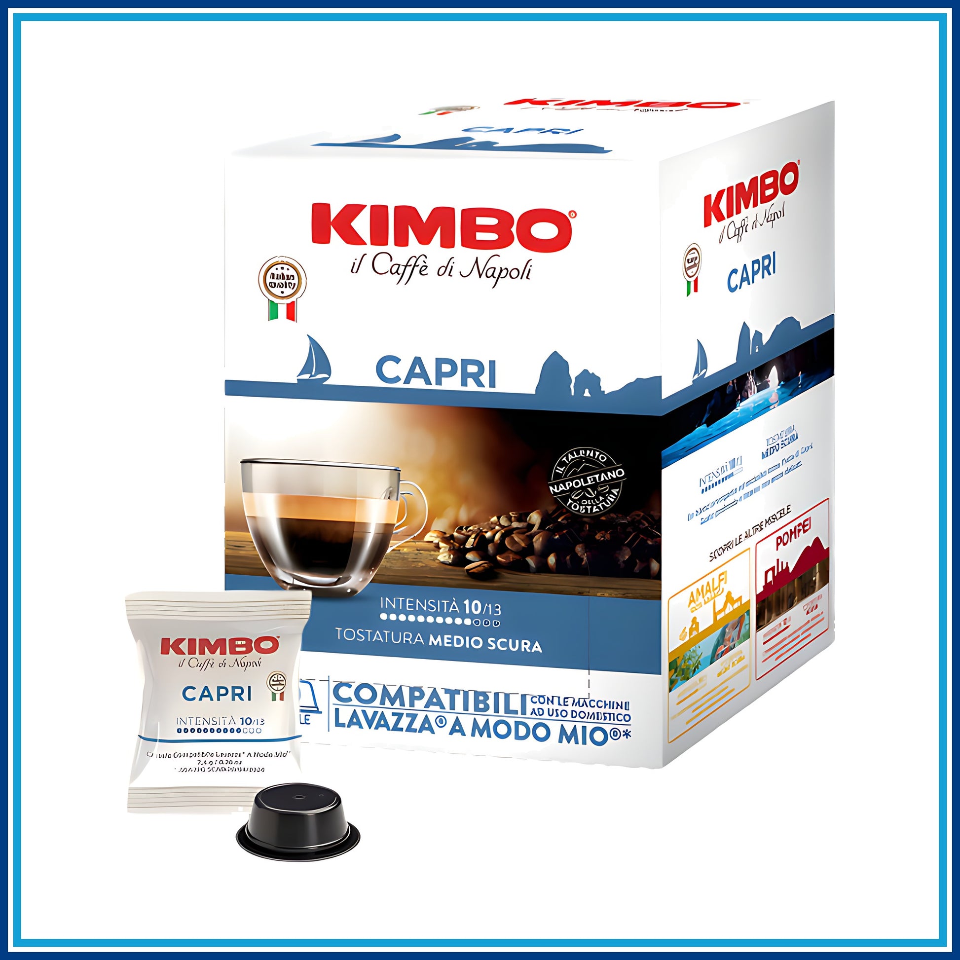 Kimbo Capri - Compatibile A Modo Mio - 50 caffè - retro