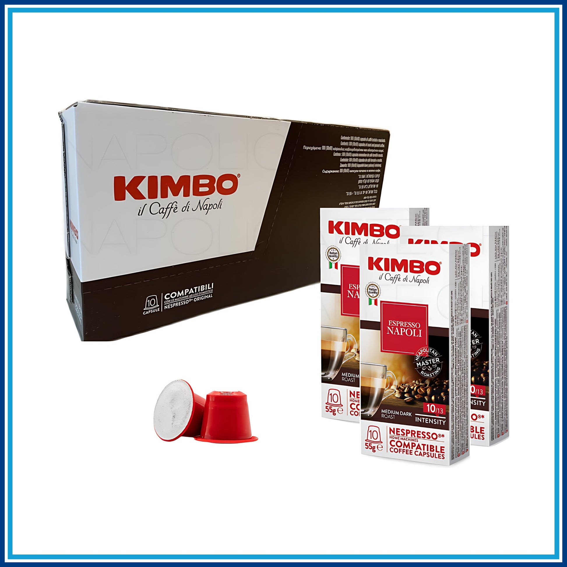 Kimbo Napoli - Compatibile Nespresso - 100 caffè - retro