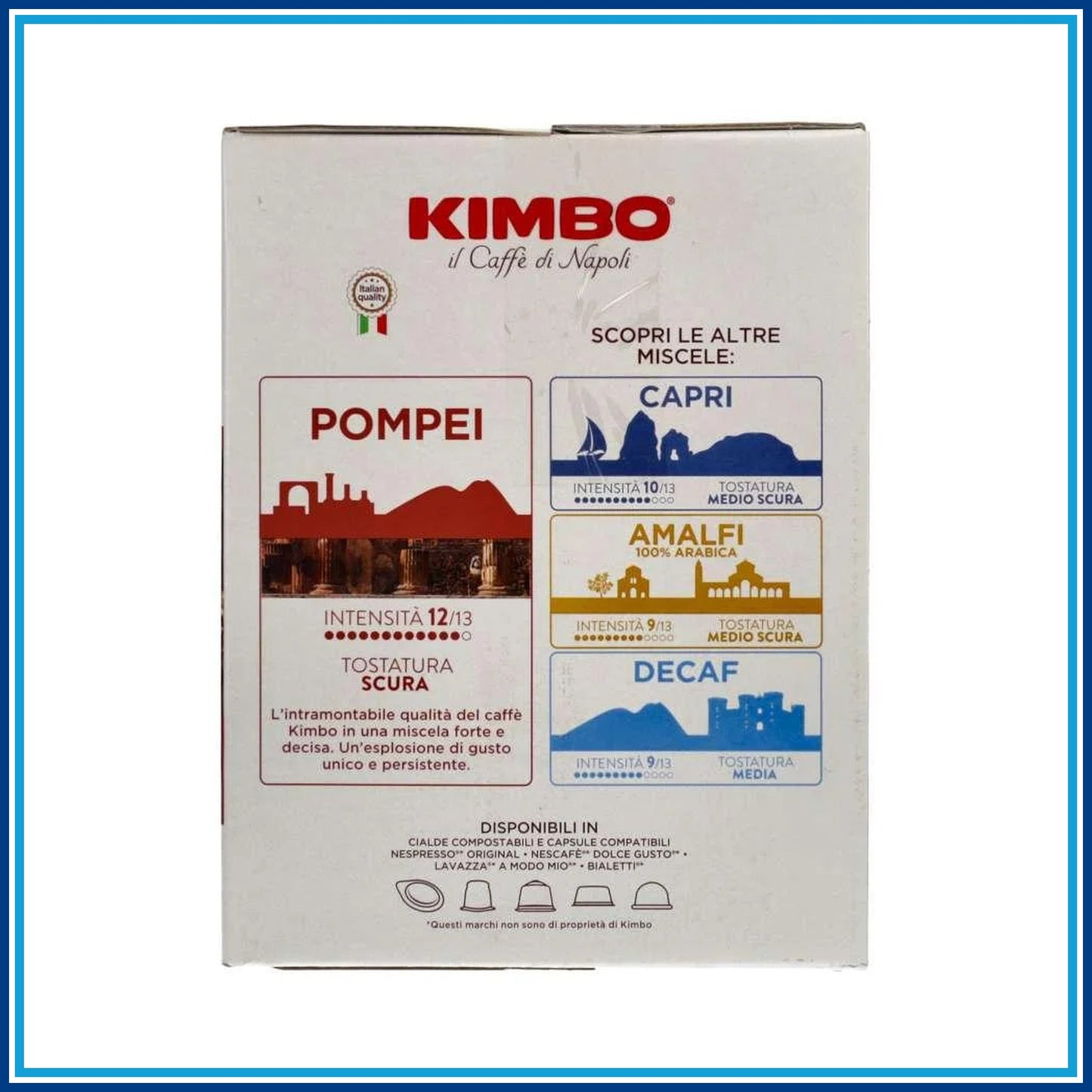 Kimbo Pompei - Compatibile Nespresso - 100 caffè - dettaglio