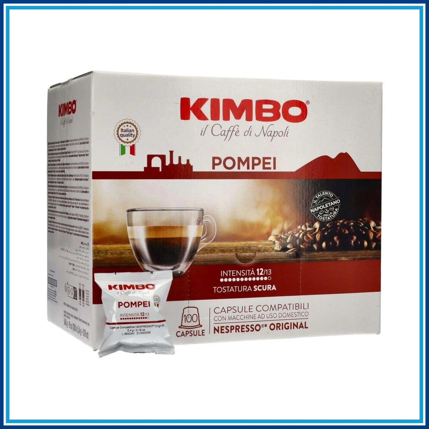 Kimbo Pompei - Compatibile Nespresso - 100 caffè