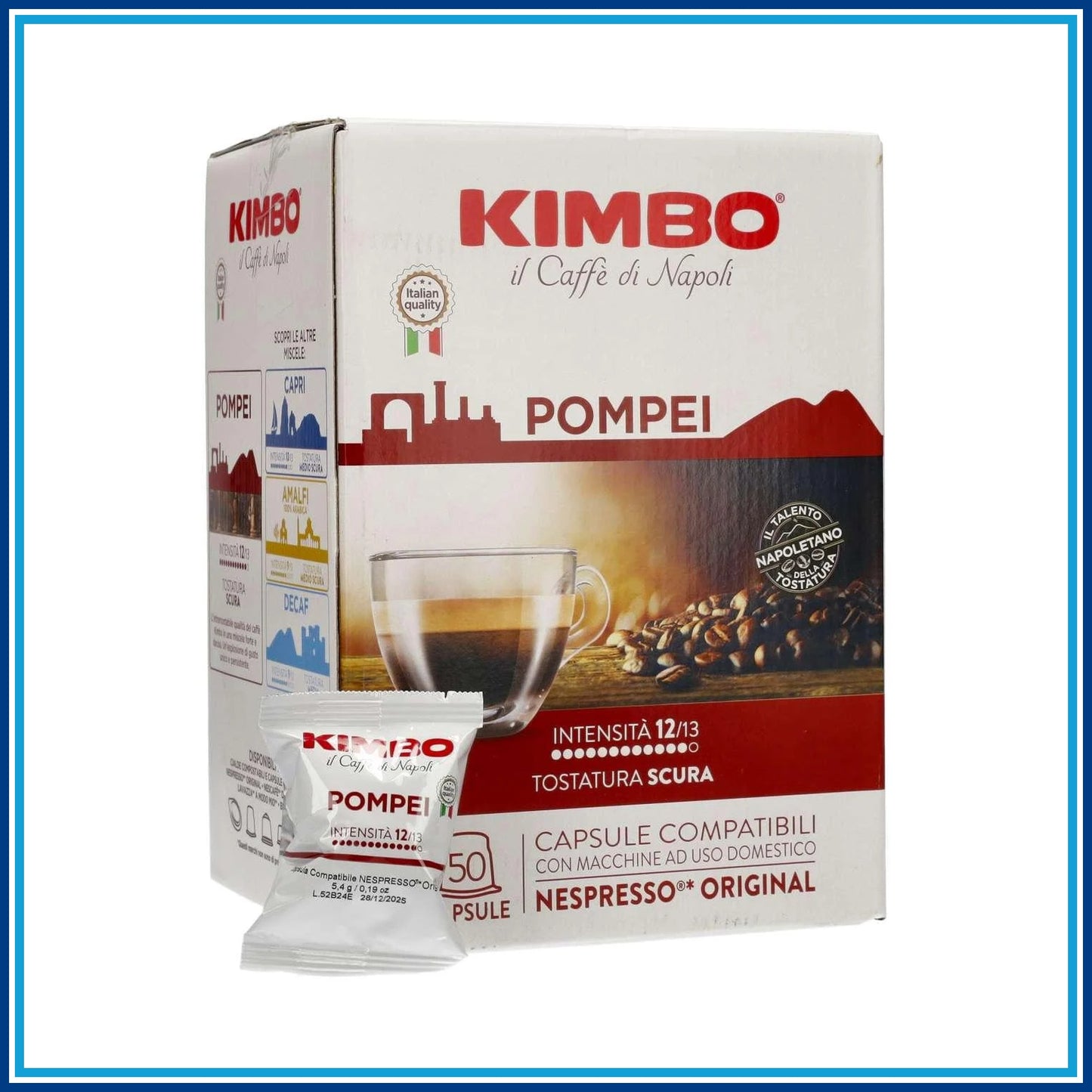 Kimbo Pompei - Compatibile Nespresso - 50 caffè - dettaglio