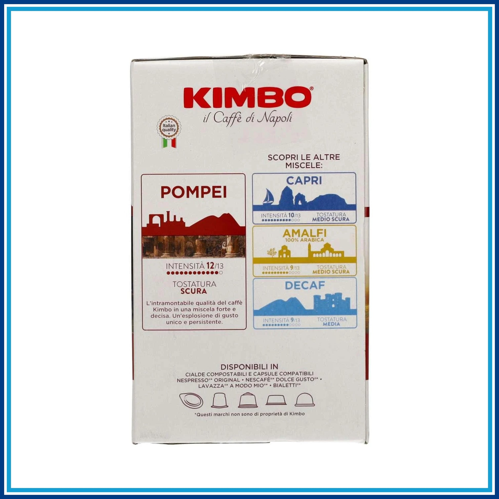 Kimbo Pompei - Compatibile Nespresso - 50 caffè - retro