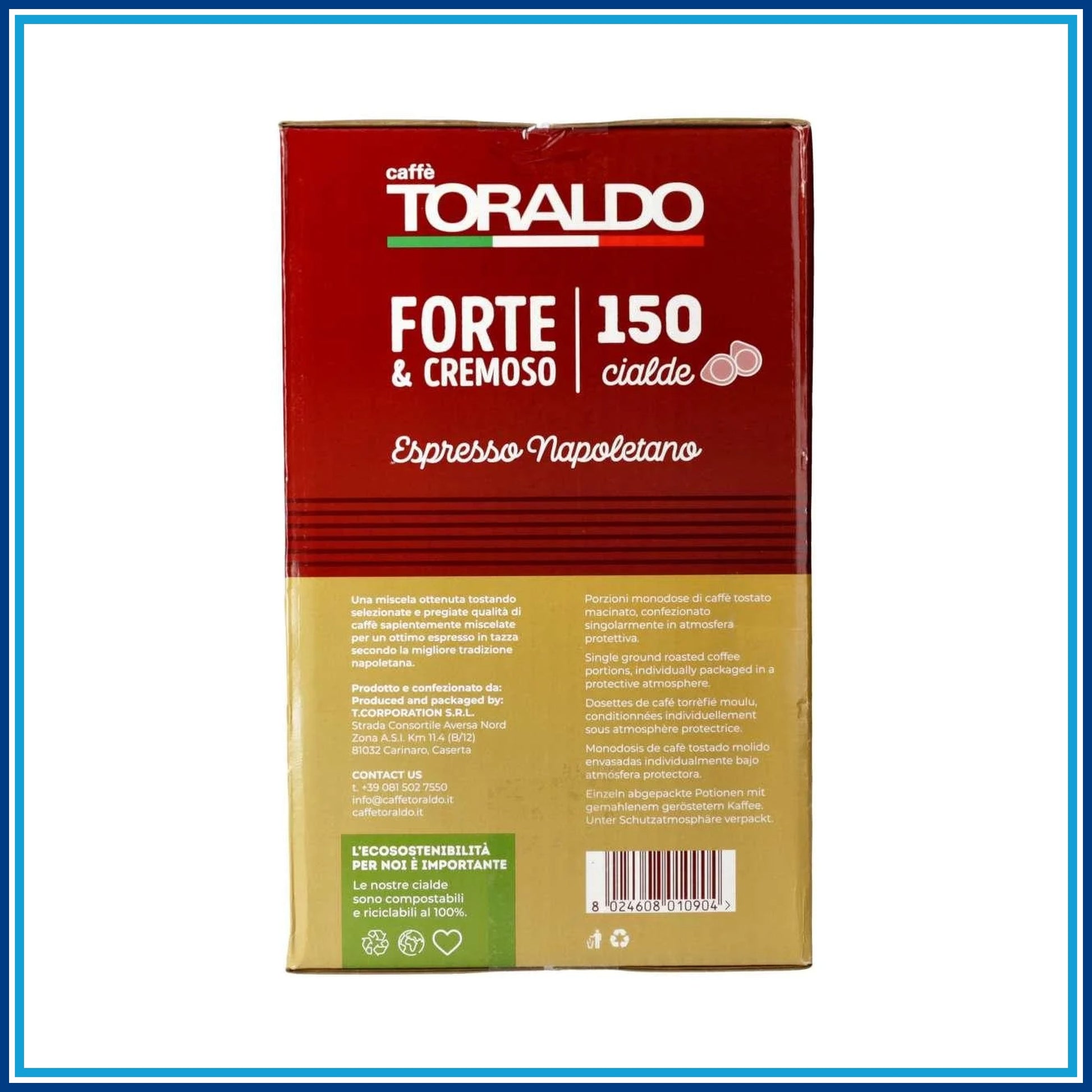 Toraldo Forte e Cremoso - Cialde - 150 Caffè - dettaglio