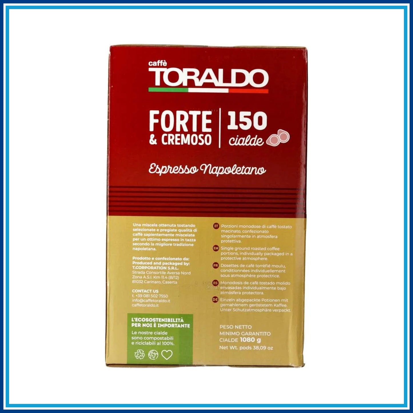 Toraldo Forte e Cremoso - Cialde - 150 Caffè - dettaglio